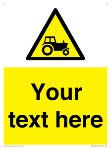 Custom warning farm machinery